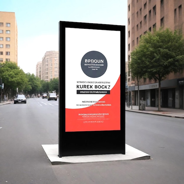 Street billboard display for mockup