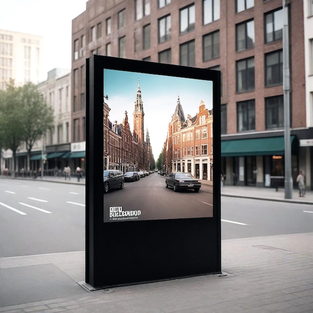 Street billboard display for mockup