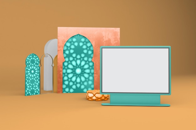 Street Billboard Right Side In Arabic Themed Background