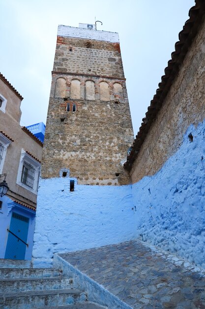 Strada a chefchaouen in marocco