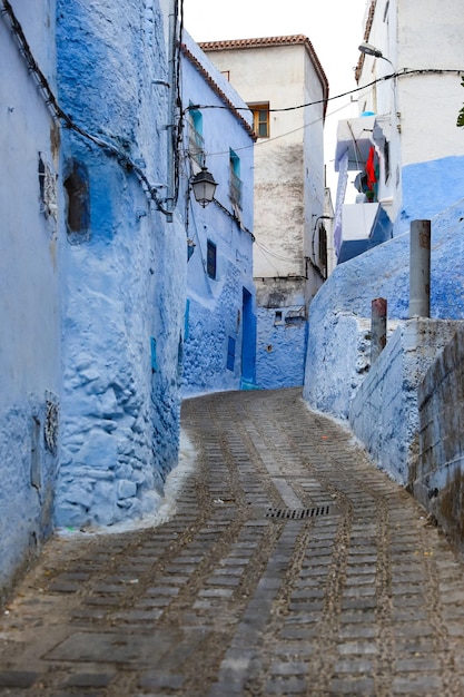 モロッコのシャウエンの通り
