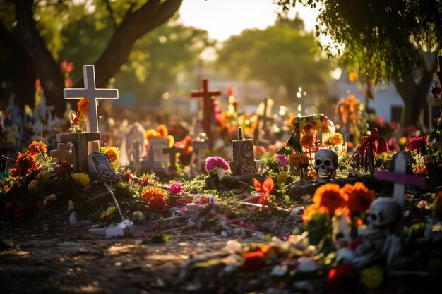 Street decoration on the Day of the Dead