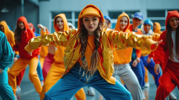 Street Fashion and Expressive Movements in a HipHop Dance Group Generative Ai