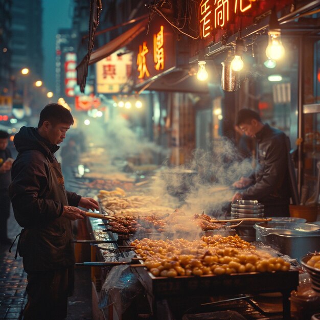 Premium Photo | Street food vendors