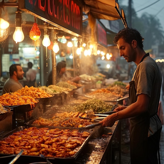 Premium Photo | Street food vendors
