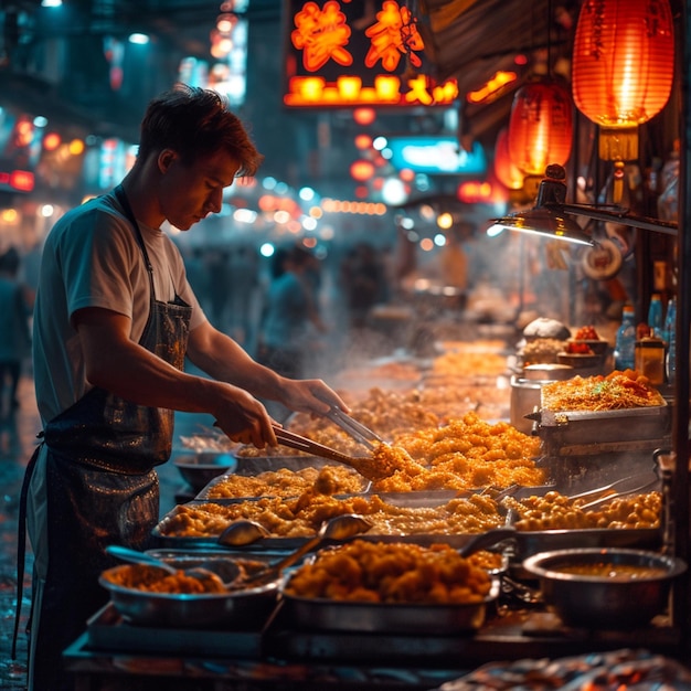 Premium Photo | Street food vendors