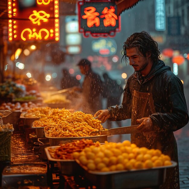 Premium Photo | Street food vendors