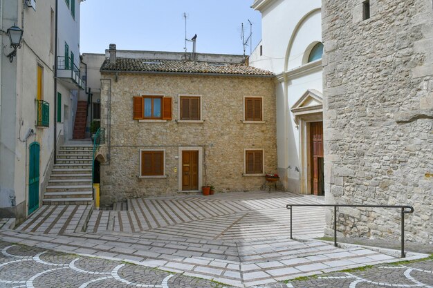 A street in Gambatesa a medieval village in Molise Italy