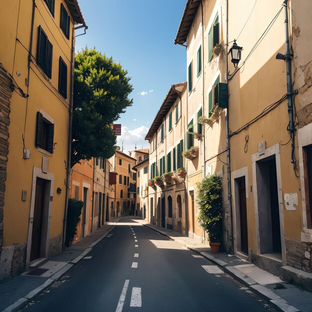 イタリア旧市街の通り