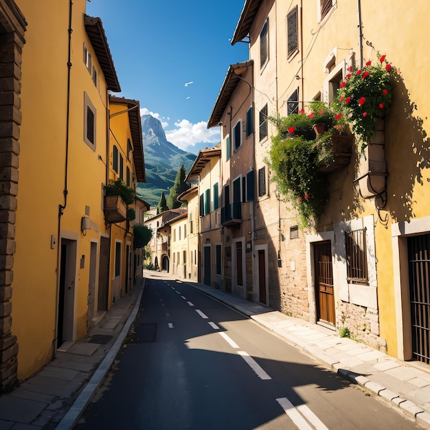 street in Italy old town