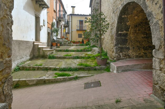 Photo a street in jelsi a medieval village in molise italy