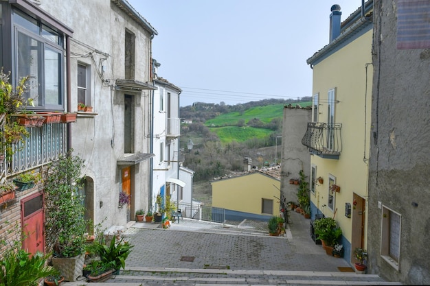 Photo a street in jelsi a medieval village in molise italy