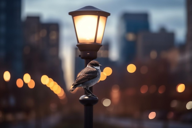 도시의 거리 램프 거리의 거리 램프 오래된 램프 생성 AI