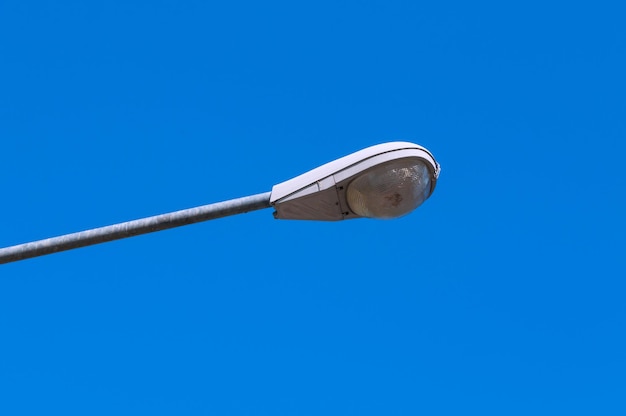 Street lamppost on blue sky