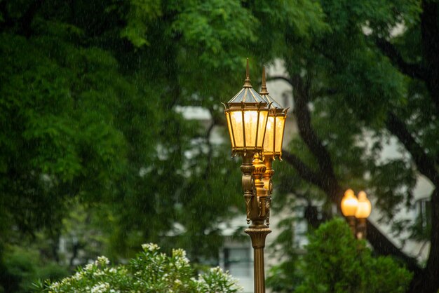 Photo street lamps in vintage style buenos aires argentina