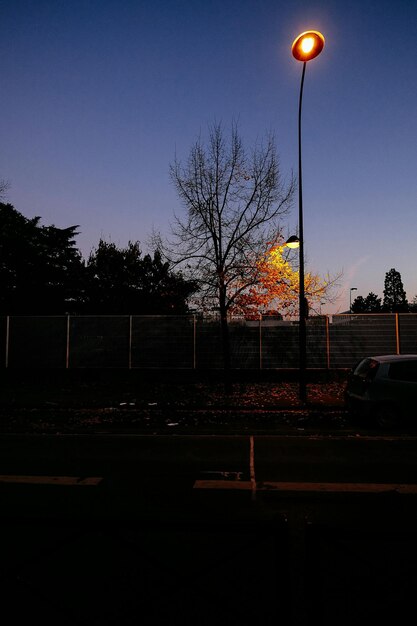 Photo street light at night