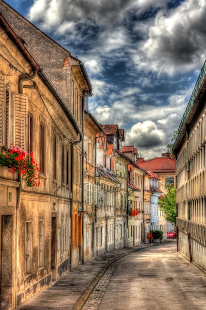 A street in Ljubljana city centre Slovenia