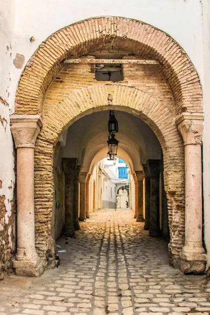 A street in Medina in Tunis Tunisia