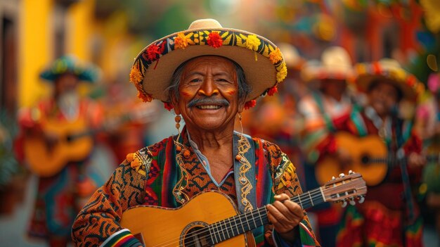 street musicians on Cinco de Mayo celebration