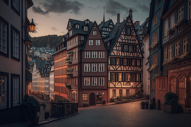 A street in the old town of heidelberg