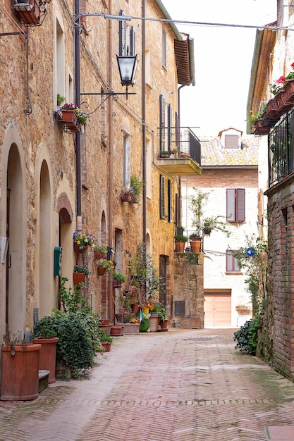 Street in Pienza Tuscany