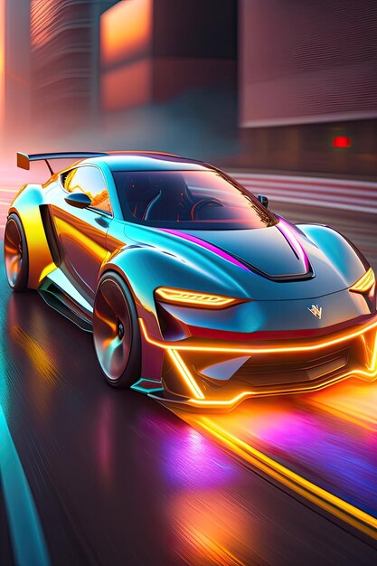 Futuristic Sports Car Racing Live Wallpaper - free download