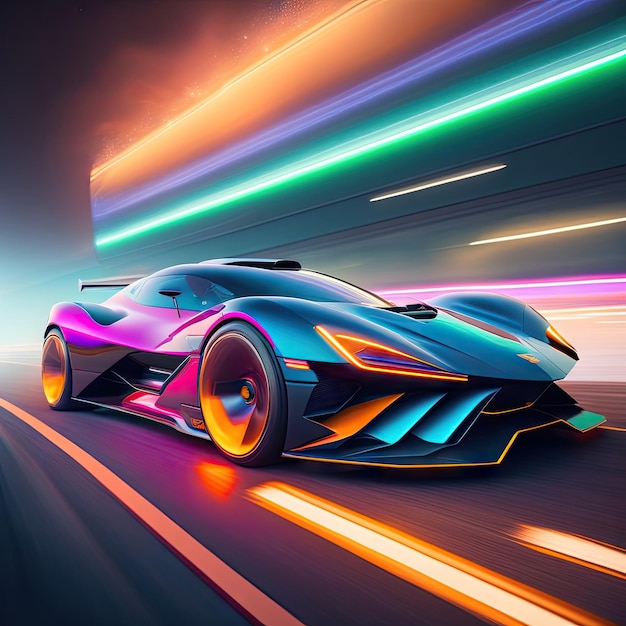 Futuristic Sports Car Racing Live Wallpaper - free download