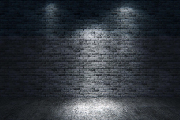 Photo street scene brick wall background dark