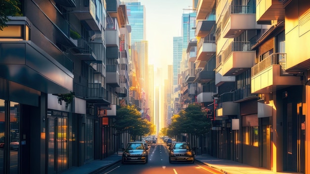 A street scene with a building and a taxi cab.