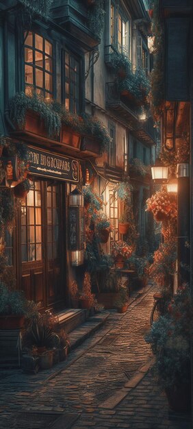 Premium AI Image | A street scene with a sign that says'french quarter