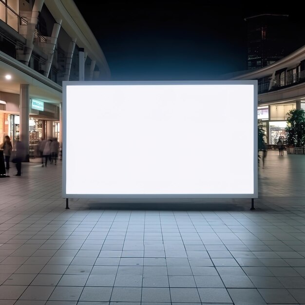 street shops advertisement board mockup