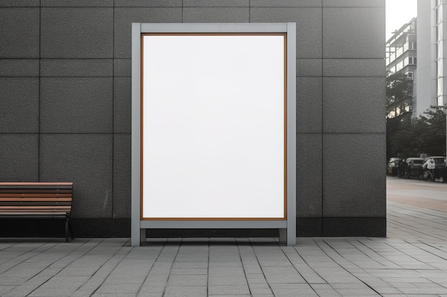 street shops advertisement board mockup