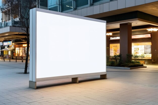 street shops advertisement board mockup