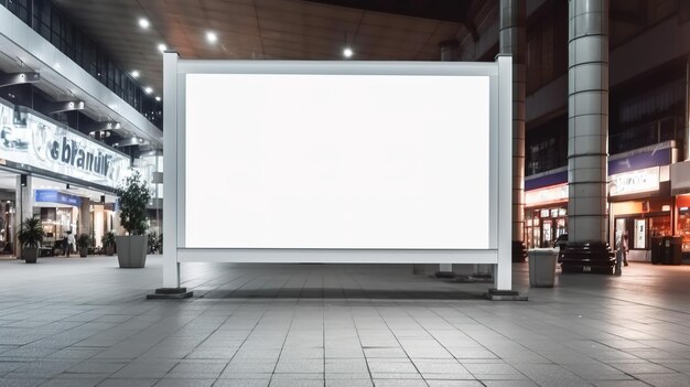 street shops advertisement board mockup