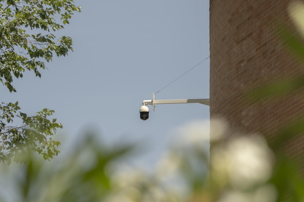 Street surveillance camera attached