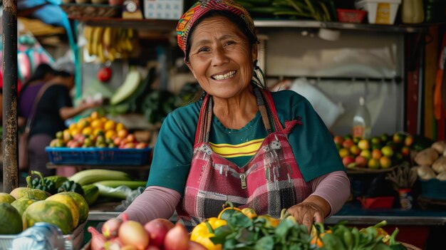 Photo street vendor39s fresh produce