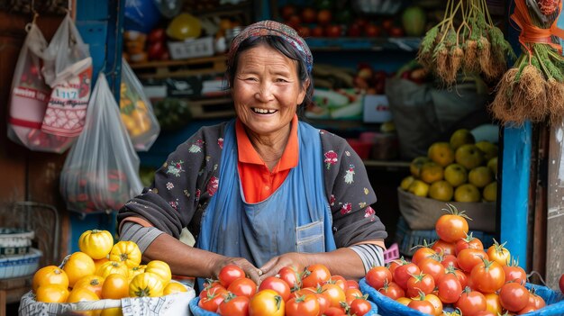 Photo street vendor39s fresh produce