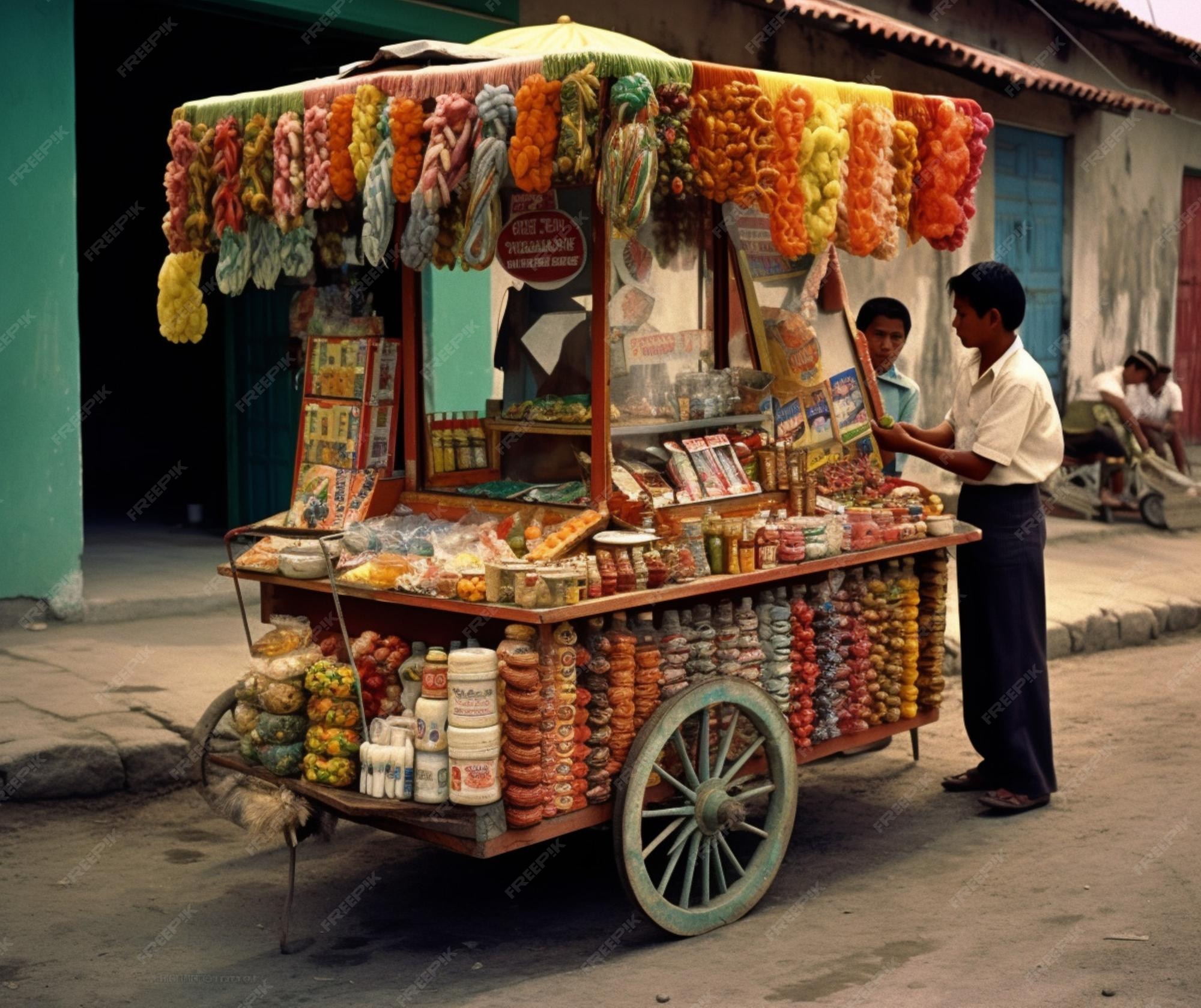 Premium AI Image | Street vendors selling homemade Mexican treats