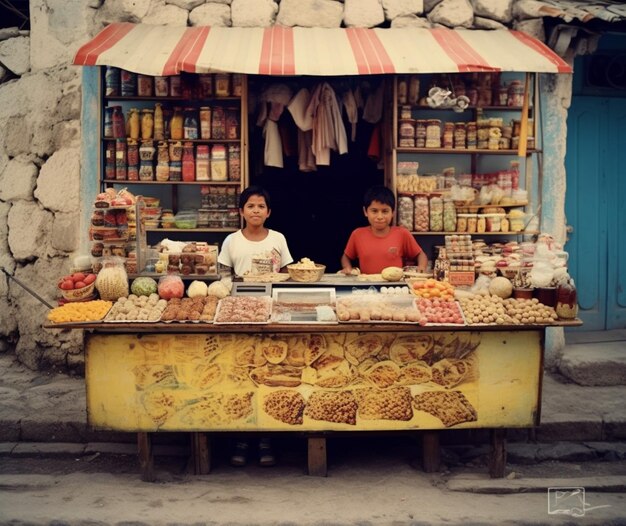 Street vendors selling homemade Mexican treats