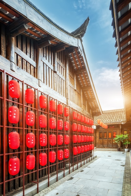 Street view of Kuanzhai Alley in Chengdu, Sichuan