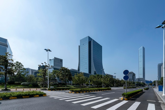 Street view of Suzhou financial district