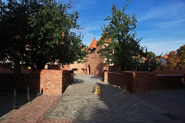 The street in Warsaw Poland