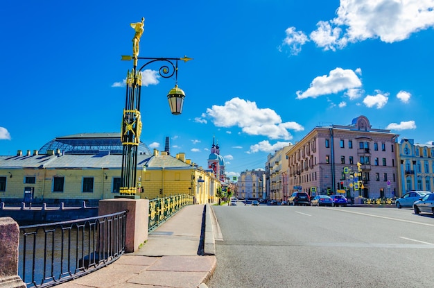 A street with a lamp post and a sign that says'the word " on it.