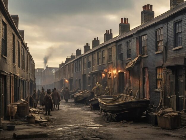 Photo a street with a row of buildings and a boat on the left