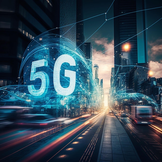 Улица с табличкой 5G.