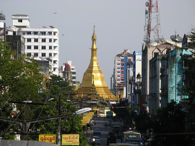 The street Yangon Rangoon Myanmar