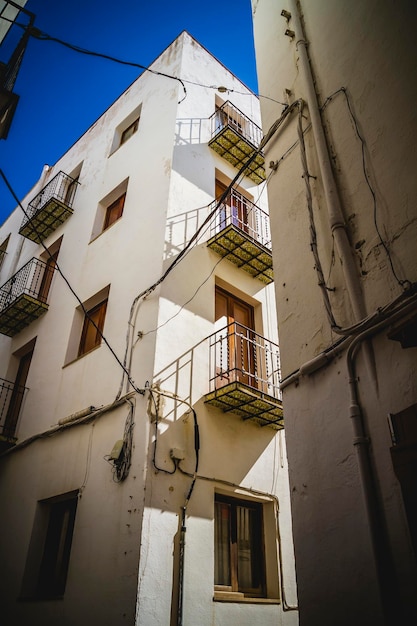 streets and architecture along the Mediterranean coastal town in Spain