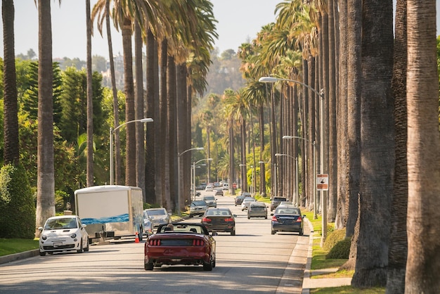 Streets of Beverly Hills in California