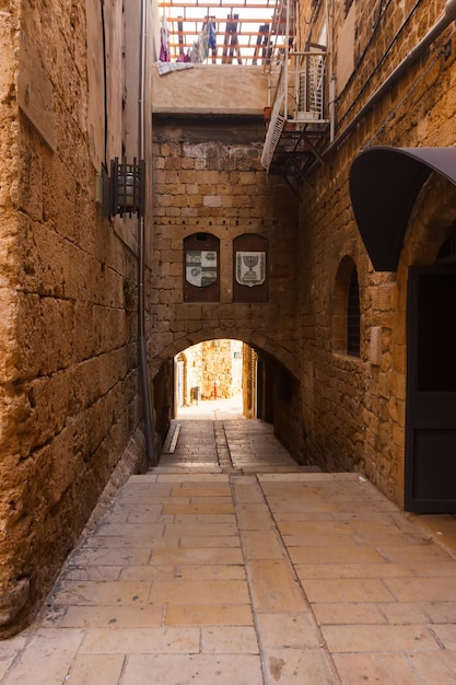 Strade della città della fortezza di akko