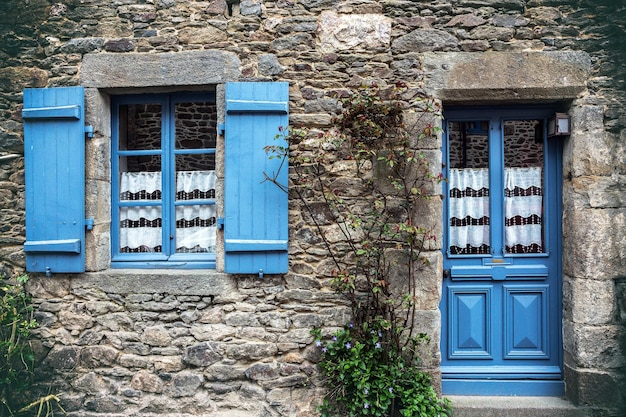 Streets and facades at the most beautiful villages of france  - Saint-Suliac